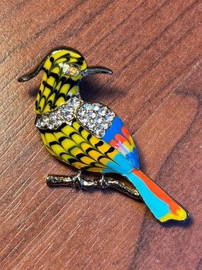 Colorful Bird Brooch